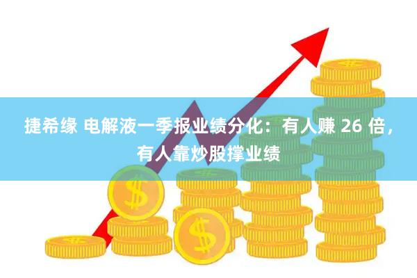 捷希缘 电解液一季报业绩分化：有人赚 26 倍，有人靠炒股撑业绩